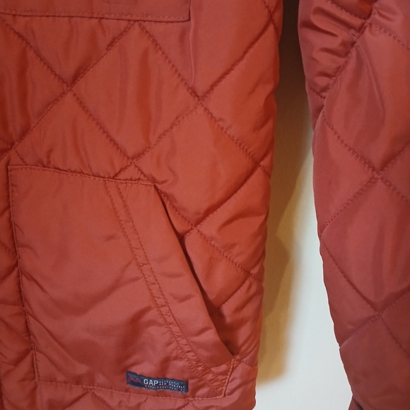 Gap Kids Dark Orange Quilted Jacket Size M - Picture 7 of 9